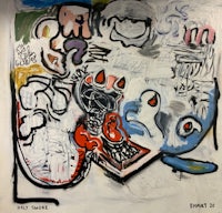 a painting with a lot of different things on it