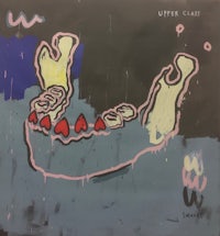 a painting of a mouth with teeth on it